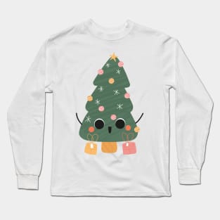 Christmas tree in Very Happy Holiday mood Long Sleeve T-Shirt